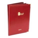 Bordeaux Leather Menu Covers